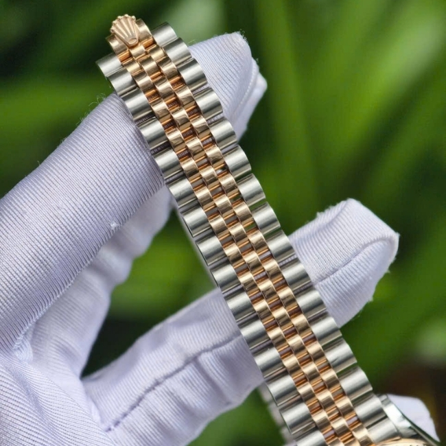 Rolex lady Datejust 31 Dial xà cừ vân mây -278271 Jubilee demi vàng hồng 18k 5
