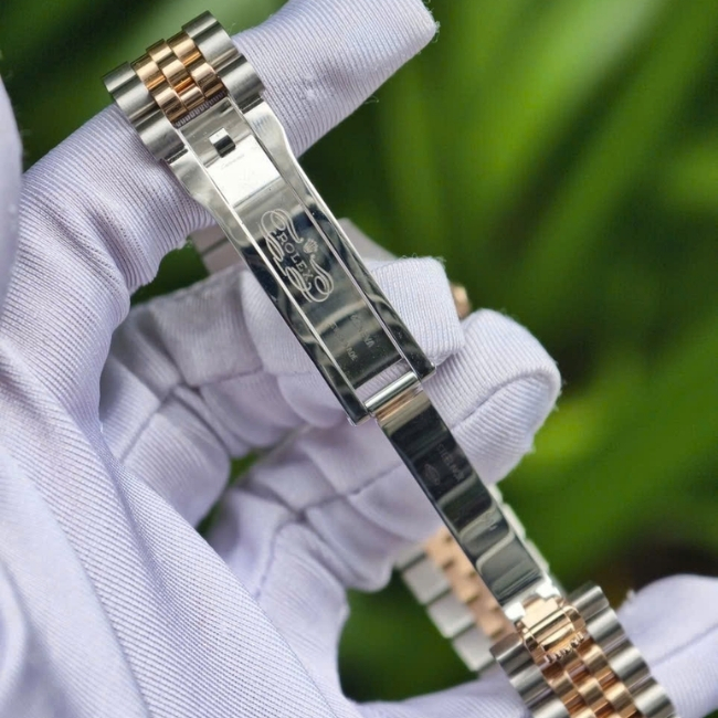Rolex lady Datejust 31 Dial xà cừ vân mây -278271 Jubilee demi vàng hồng 18k 6