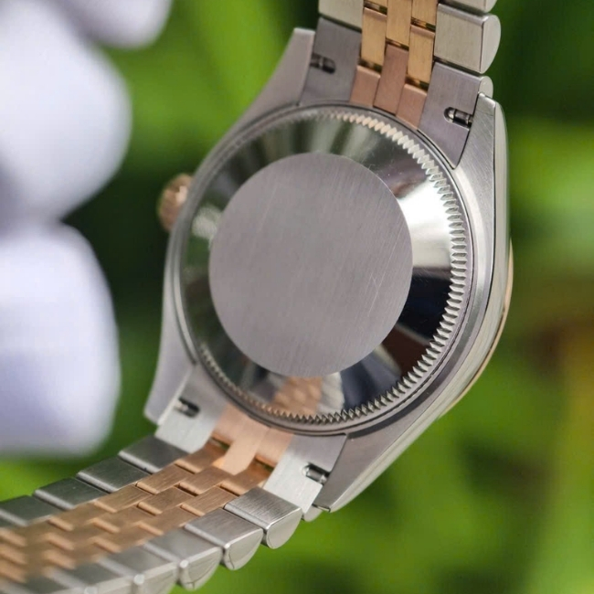 Rolex lady Datejust 31 Dial xà cừ vân mây -278271 Jubilee demi vàng hồng 18k 7