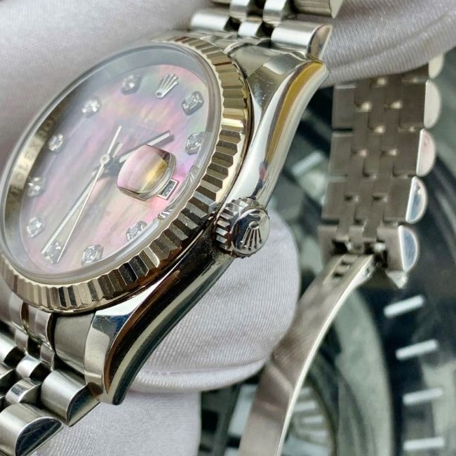 rolex 116234 mặt mop tím cọc hạt size 36mm 4 rolex 116234 mặt mop tím cọc hạt size 36mm 4