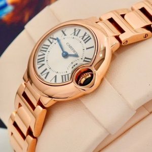 Cartier Ballon Bleu 28mm 18k Rose Gold Ladies Quartz W69002Z2 3007 3