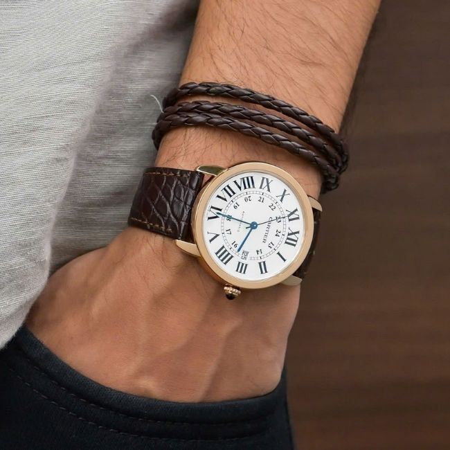 Cartier Ronde Demi hồng 18k 42mm Automatic 5 Cartier Ronde Demi hồng 18k 42mm Automatic 5