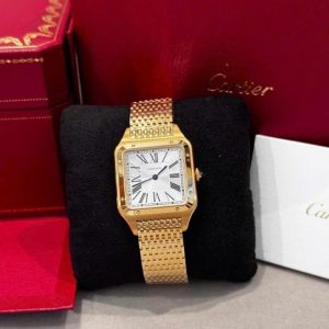 Cartier Santos-Dumont Large WGSA0122 18K Yellow Gold - Cót tay 4