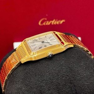 Cartier Santos-Dumont Large WGSA0122 18K Yellow Gold - Cót tay 5