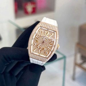 Franck Muller Vanguard V35 Rose Gold Diamond White 1