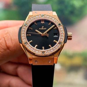 Hublot Classic 18k Diamond Black 29mm 591.OX.1480.RX.1204 Quartz