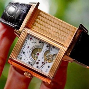 JLC trăng sao lật mặt Reverso Grande Sun Moon 18k Rose Gold 2