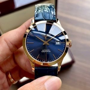 Longines Record 18k 38.5mm Dial xanh dương Caliber L888 2