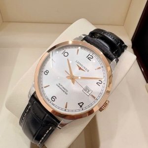 Longines Record Bezel 18k Dial trắng 40mm 2