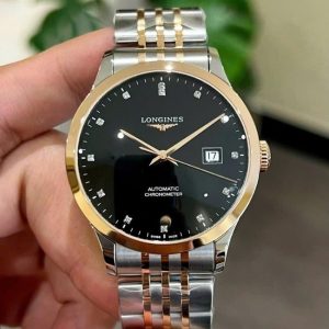 Longines Record Demi 18k Diamond - Black Dial 40mm 2