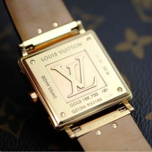 Louis Vuitton tank Quartz Q313M Vàng hồng 18k 4