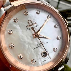 Omega Aqua Terra 150M Demi sedna gold 18K MOP 1
