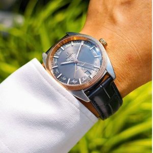 Omega Globemaster lịch thường niên Dial bát quái 41mm Demi 18K Sedna Gold 4