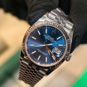 Rolex 126200 Blue - up niềng khía thép 1