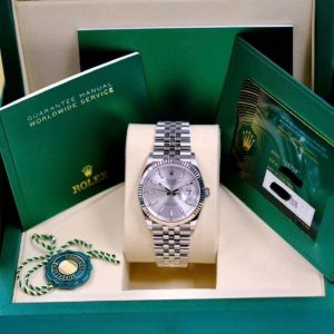 Rolex 126234 - Datejust 36 Silver - Cọc dạ quang 7