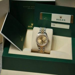 Rolex 178383 Datejust Champange Dial Genuine Diamond Bezel Gold_Steel Automatic 31mm 1