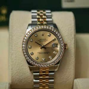 Rolex 178383 Datejust Champange Dial Genuine Diamond Bezel Gold_Steel Automatic 31mm 2