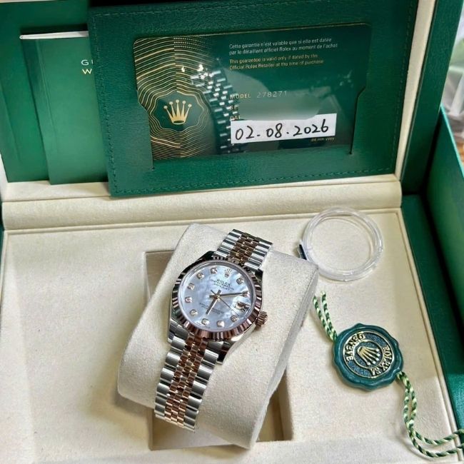 Rolex 278271 31mm xà cừ khảm trai - Demi hồng 1 Rolex 278271 31mm xà cừ khảm trai - Demi hồng 1