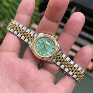 Rolex 279173 lady 28mm Demi vàng - Dial xanh Green 1