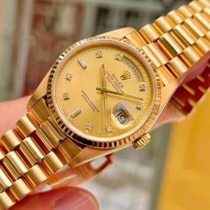 Rolex 5 số Day-Date 36mm 18k Yellow Gold Diamond 4