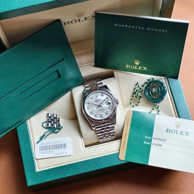 Rolex Datejust 116234 MOP khảm trai Diamond 6 Rolex Datejust 116234 MOP khảm trai Diamond 6
