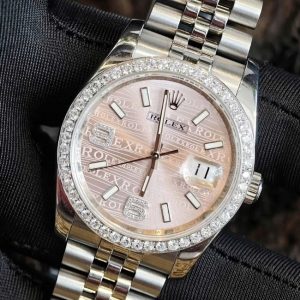 Rolex Datejust 116244 36mm Dial họa tiết sóng hồng Jubilee 1