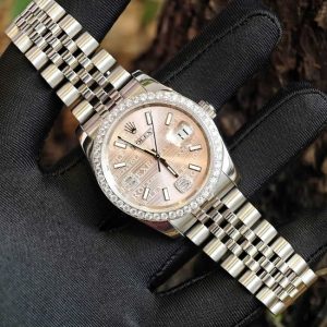 Rolex Datejust 116244 36mm Dial họa tiết sóng hồng Jubilee 6