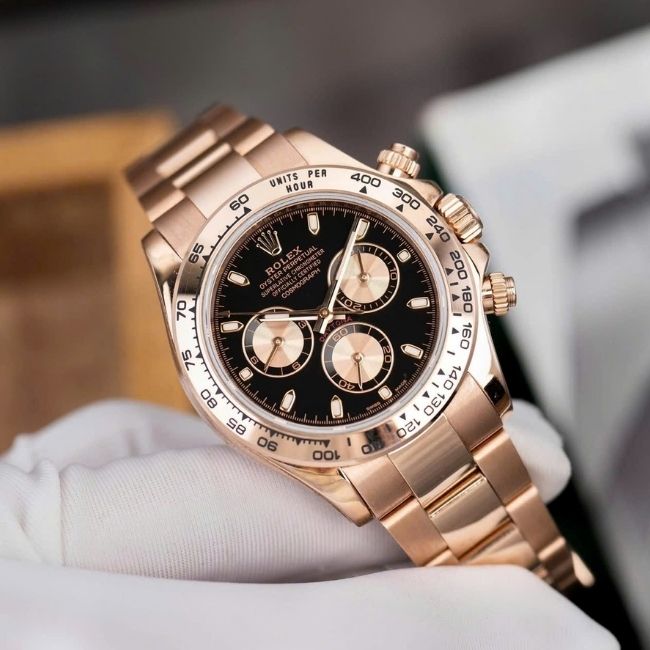 Rolex Daytona 116505 vàng hồng 18k 40mm dial đen 2 Rolex Daytona 116505 vàng hồng 18k 40mm dial đen 2
