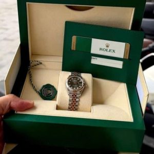 Rolex Lady-Datejust 28 Dial xanh ô-liu Diamond 18k 6