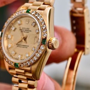 Rolex Lady-Datejust 69178 độ niềng kim 18k Yellow Gold 26mm 4