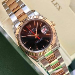 Rolex Turn-o-Graph 116261 Black Dial Demi 18k 1