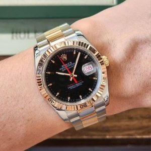 Rolex Turn-o-Graph 116261 Black Dial Demi 18k 2