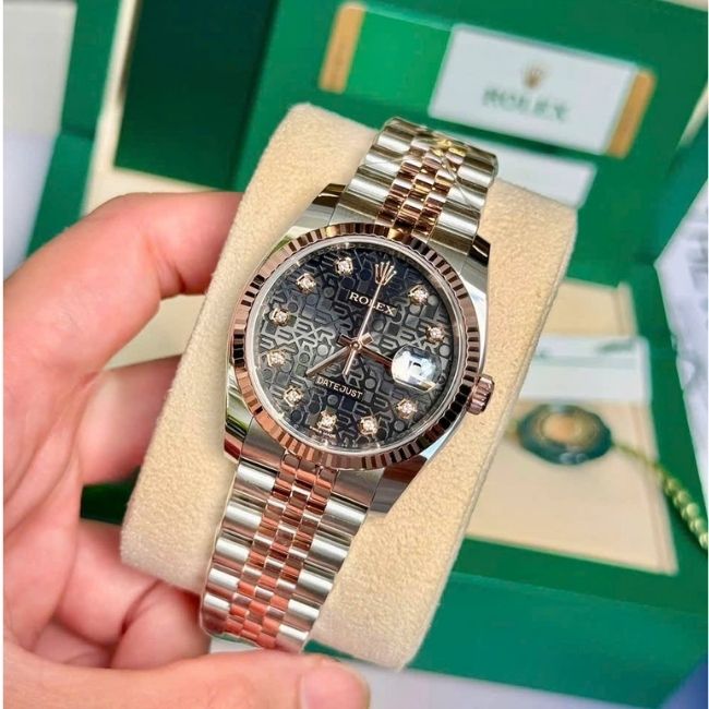 Rolex Vi tính Đen Demi rose 116231 1 Rolex Vi tính Đen Demi rose 116231 1
