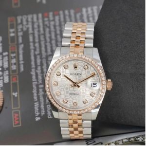 Rolex nữ vi tính 178271 demi hồng 31mm Vành Diamond 3
