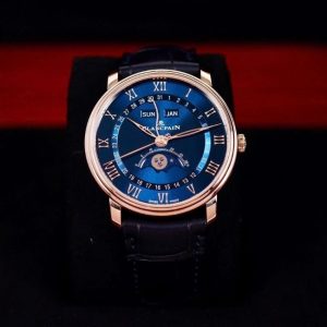 Blancpain Villeret 6654 Moonphase Complete Calendar 40mm Blue Dial 2