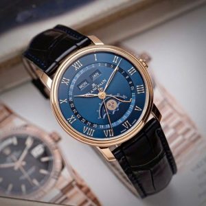 Blancpain Villeret 6654 Moonphase Complete Calendar 40mm Blue Dial 3