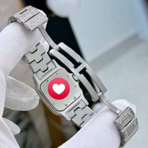 Cartier Santos Galbee độ full kim cương 2
