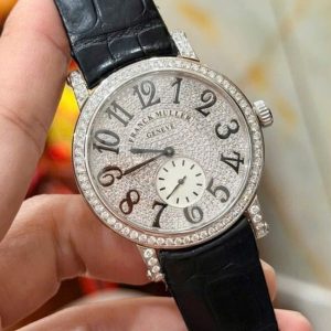 Franck Muller Liberty Round 18K White Gold 39mm - Bản độ full kim cương 1