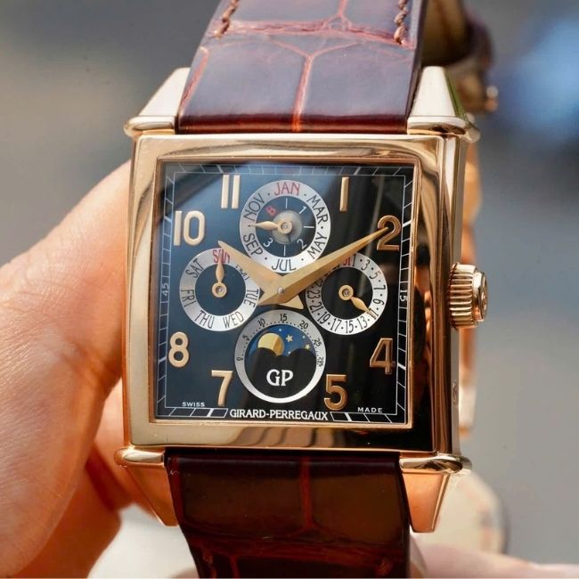 GP 90290 Perpetual Calendar Tank Vàng hồng 18k 1 GP 90290 Perpetual Calendar Tank Vàng hồng 18k 1