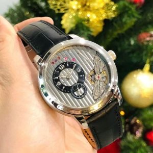 Glashütte PanoInverse mặt xám Skeleton 42mm 5