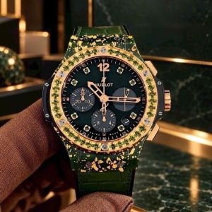 Hublot Big Bang Gold Linen Green Limited Edition 200 41mm 1