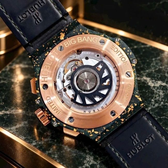 Hublot Big Bang Gold Linen Green Limited Edition 200 41mm 3 Hublot Big Bang Gold Linen Green Limited Edition 200 41mm 3