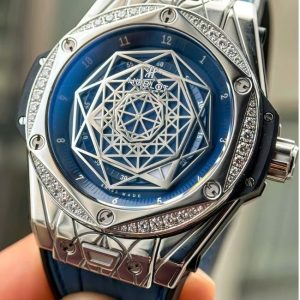Hublot Big Bang One Click Sang Bleu Steel Blue Diamonds 39mm 1