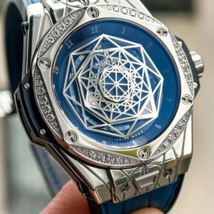 Hublot Big Bang One Click Sang Bleu Steel Blue Diamonds 39mm 2
