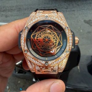 Hublot Big Bang Sang Blue King Gold Full Diamond 1