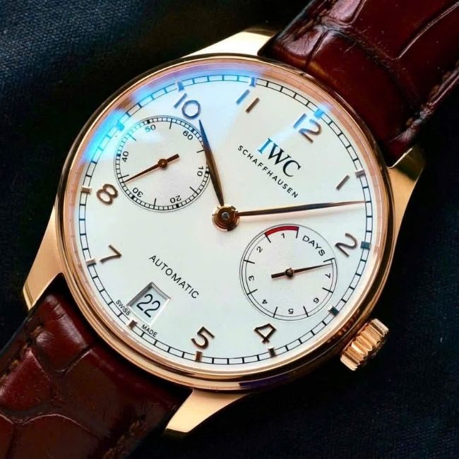IWC Portugieser tích cót 7 ngày - Vàng hồng 18k 2 IWC Portugieser tích cót 7 ngày - Vàng hồng 18k 2