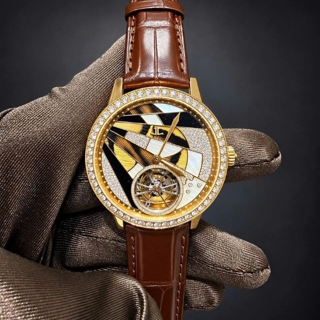 Jaeger-LeCoultre Tourbillon Q3412403 Dial lông vũ - 18k Rose Gold Diamond 1 Jaeger-LeCoultre Tourbillon Q3412403 Dial lông vũ - 18k Rose Gold Diamond 1