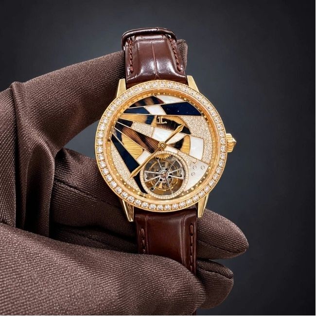Jaeger-LeCoultre Tourbillon Q3412403 Dial lông vũ - 18k Rose Gold Diamond 2 Jaeger-LeCoultre Tourbillon Q3412403 Dial lông vũ - 18k Rose Gold Diamond 2