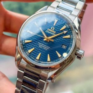Omega Aqua Terra Blue Master 41.5mm - kim cọc vàng 18k 1