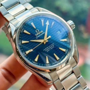 Omega Aqua Terra Blue Master 41.5mm - kim cọc vàng 18k 2